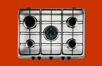 Indesit PI750AST Gas Hob in Stainless Steel